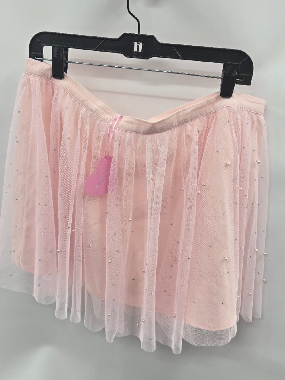 Sugar Thrillz Dolls Kill Pink Fairy Glam Mother Pink Pearl Tulle Mini Skirt 1x